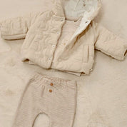 OVER THE MOON FOR YOU -  Organic Cotton Striped Rib Jersey Fashion Pants