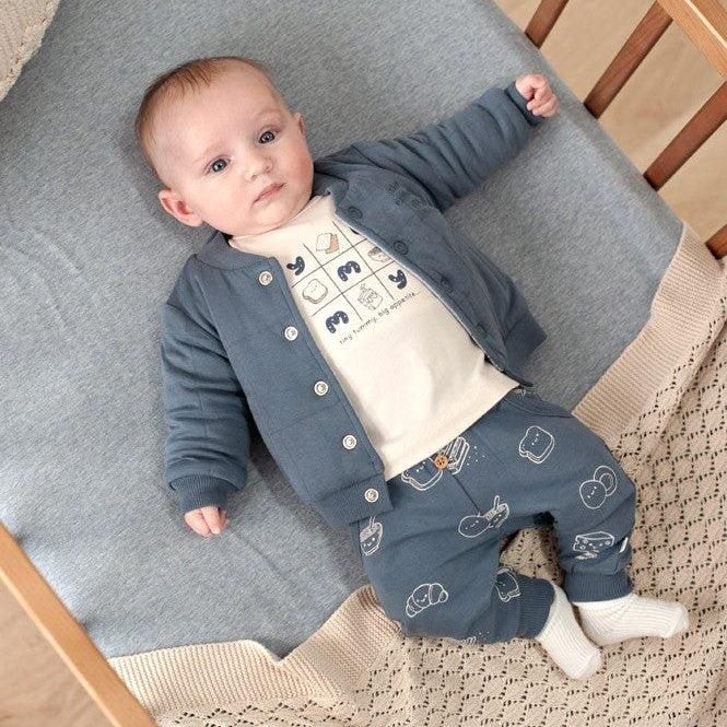 BREAKFAST BUDDY - Organic Cotton French Terry All-Over Print Fashion Pants