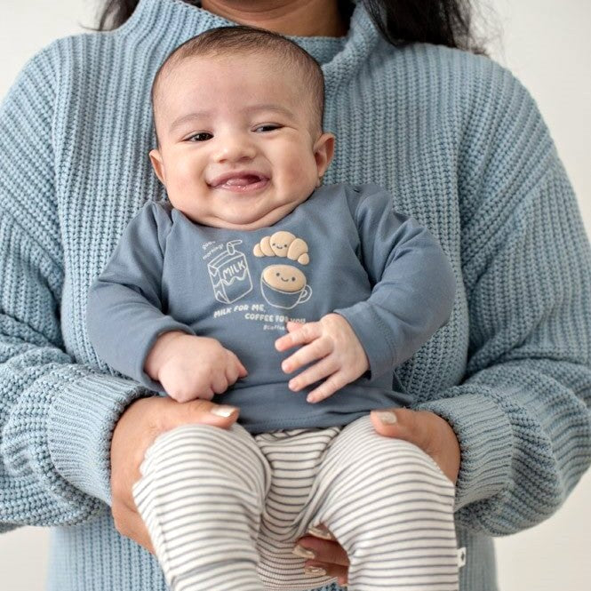 BREAKFAST BUDDY - Organic Cotton Milk &amp; Coffee Graphic Long Sleeve Top