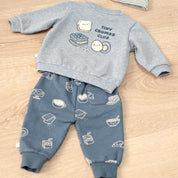 BREAKFAST BUDDY - Organic Cotton French Terry All-Over Print Fashion Pants