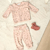 FALL IN LOVE — Organic Cotton Pointelle Floral Fashion Pants