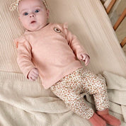 FALL IN LOVE — Organic Cotton Floral Ruffled Leggings