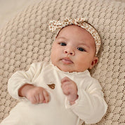 FALL IN LOVE— Organic Cotton Floral Bow Headband