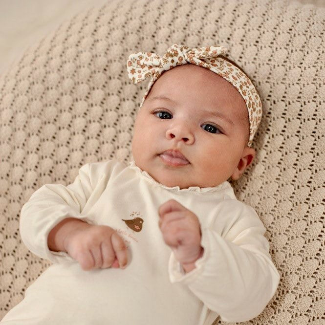 FALL IN LOVE— Organic Cotton Floral Bow Headband