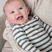 BEEP BEEP — Organic Cotton Striped Rib Jersey Fashion Top