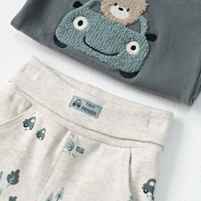 BEEP BEEP — Organic Cotton French Terry Printed Fashion Pants
