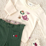 AFTERNOON TEA	— Organic Cotton Fancy Rib Fashion Pants