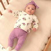 AFTERNOON TEA	— Organic Cotton Fancy Rib Ruffle Leggings