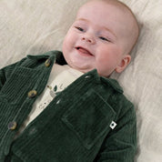 WIGGLE AND WADDLE — Organic Cotton Ribbed Velour Teddy-Lined Jacket