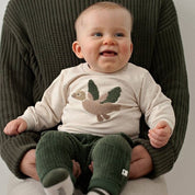 WIGGLE AND WADDLE — Organic Cotton Elastic French Terry Flying Duck Sweat Top