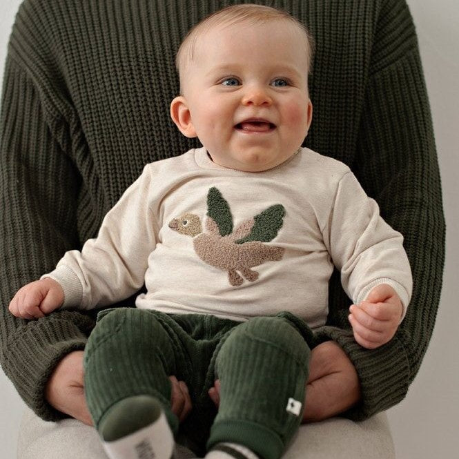 WIGGLE AND WADDLE — Organic Cotton Elastic French Terry Flying Duck Sweat Top