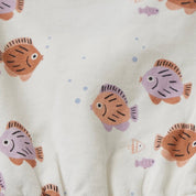 SPLASH Signature Print Frills Slub Yarn Top