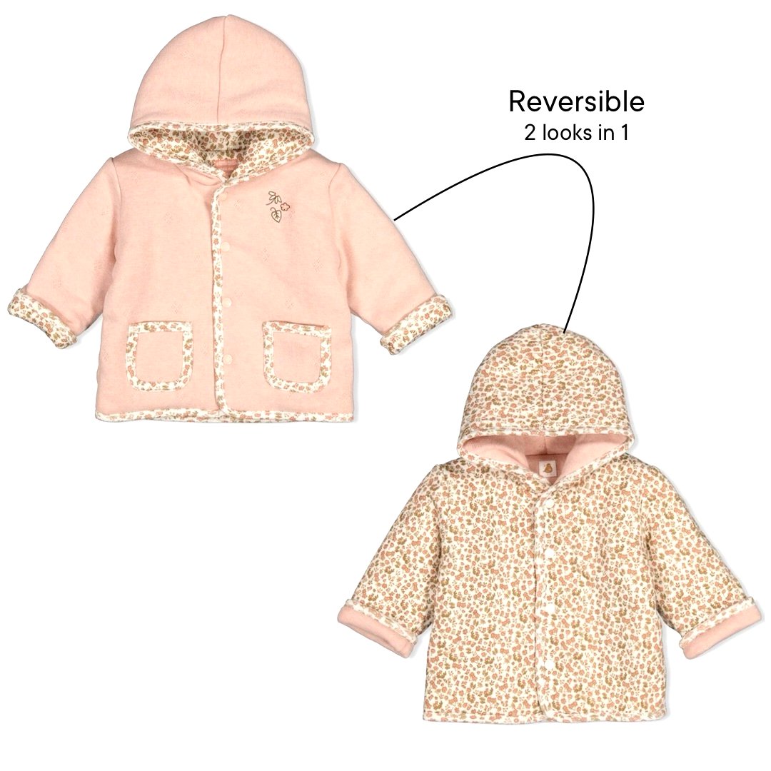FALL IN LOVE — Organic Cotton Reversible Padded Hooded Jacket