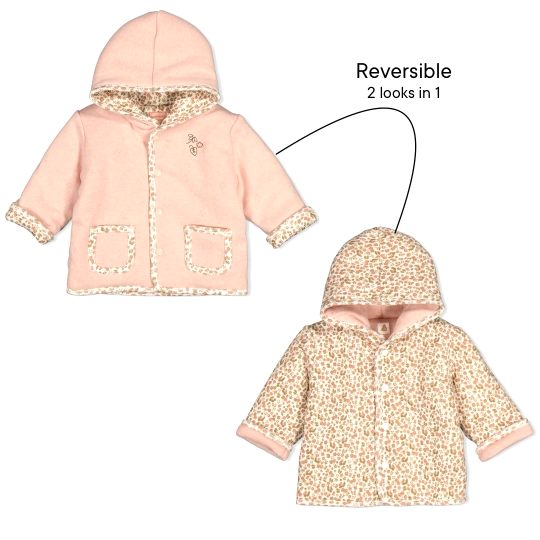 FALL IN LOVE — Organic Cotton Reversible Padded Hooded Jacket