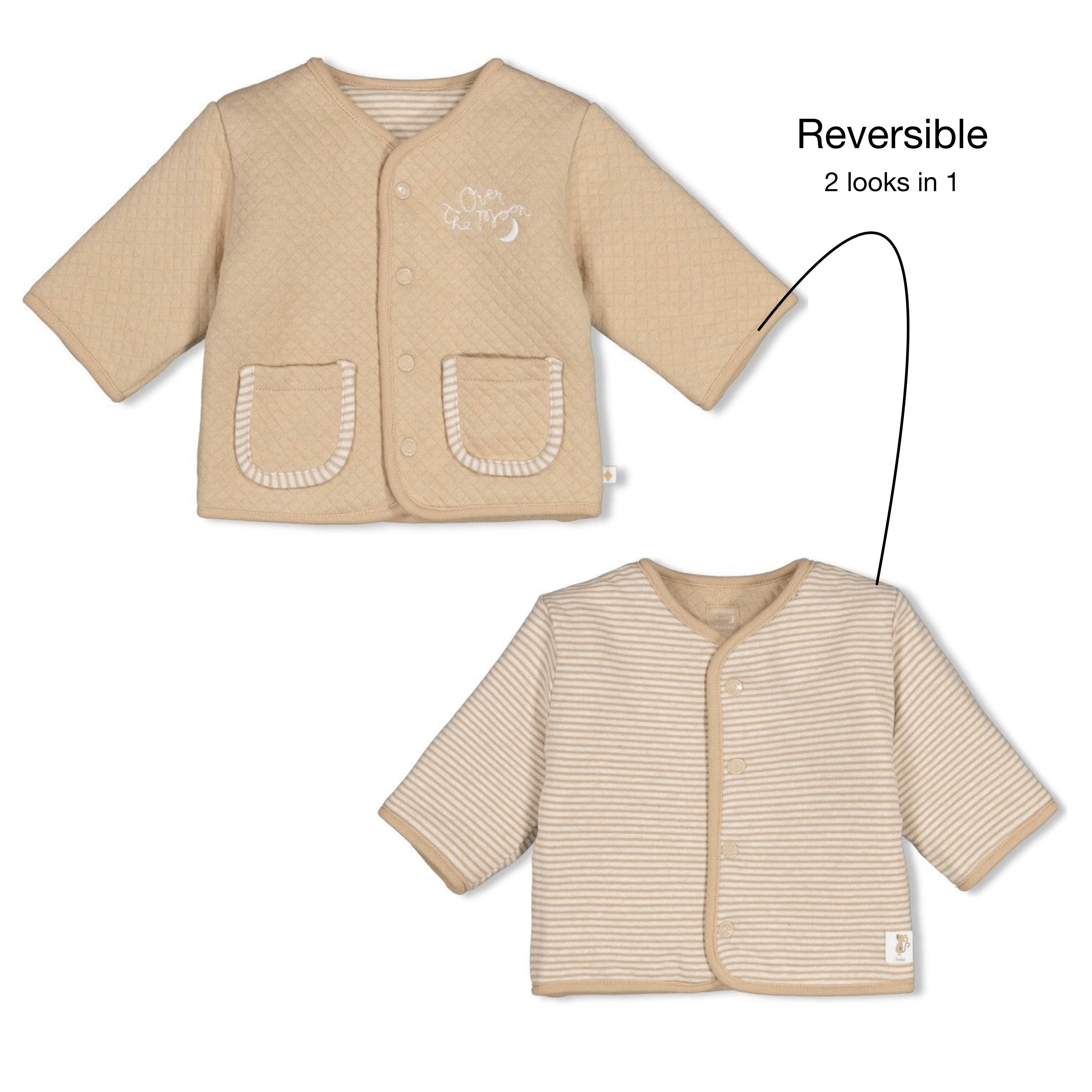 OVER THE MOON FOR YOU - Reversible Quilted Knit Fashion Jacket