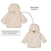 SLEEPY SHEEPY - Keepsake Reversible Teddy Jacket with Hood
