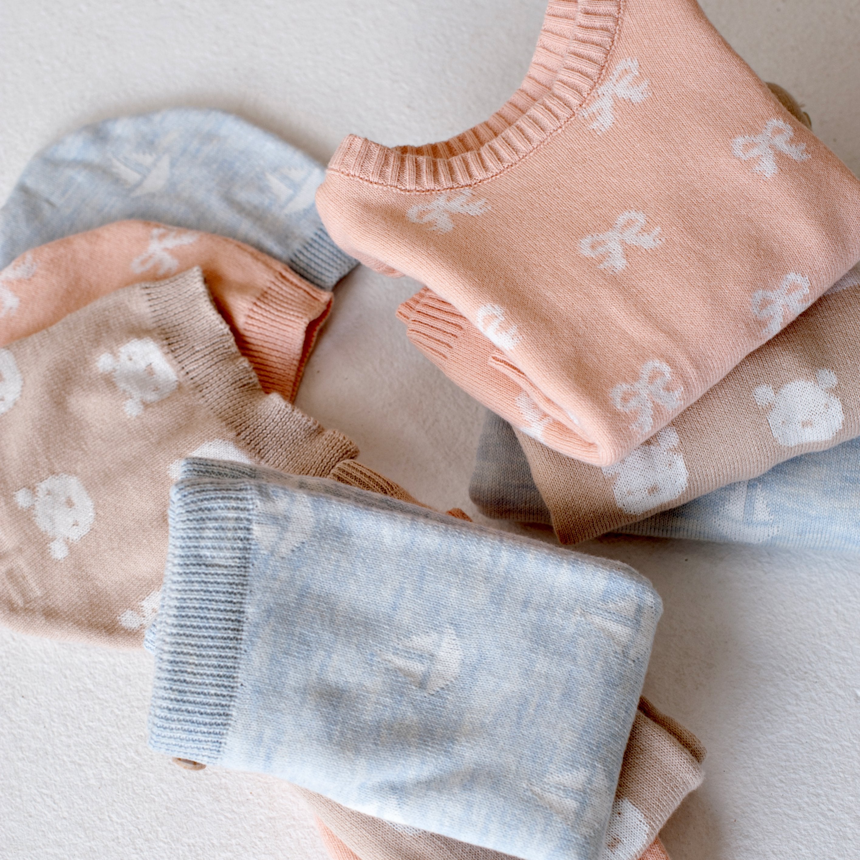 THE KNITS - Organic Cotton Blend Jacquard Sailboat Sweater