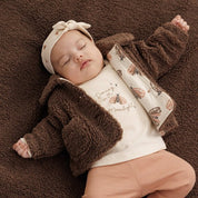 DANCING IN THE MOONLIGHT - Plush Teddy Bear Button-Front Jacket