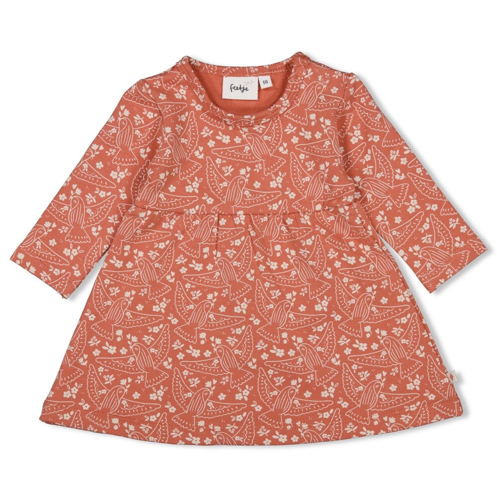 SENDING LOVE Allover Print French Terry Dress