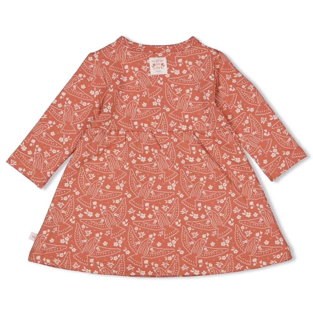 SENDING LOVE Allover Print French Terry Dress