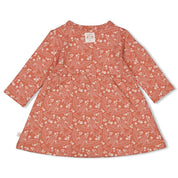 SENDING LOVE Allover Print French Terry Dress