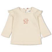 SENDING LOVE Rib Knit Jersey Top
