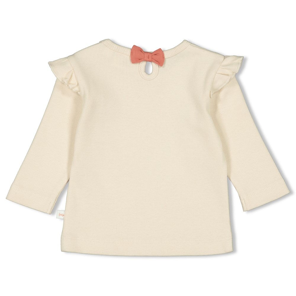 SENDING LOVE Rib Knit Jersey Top
