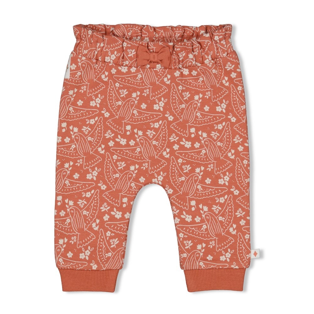 SENDING LOVE Allover Print Brushed French Terry Fashion Pant