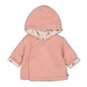 HARVEST OF LOVE Bouclé Teddy Jacket with Hood