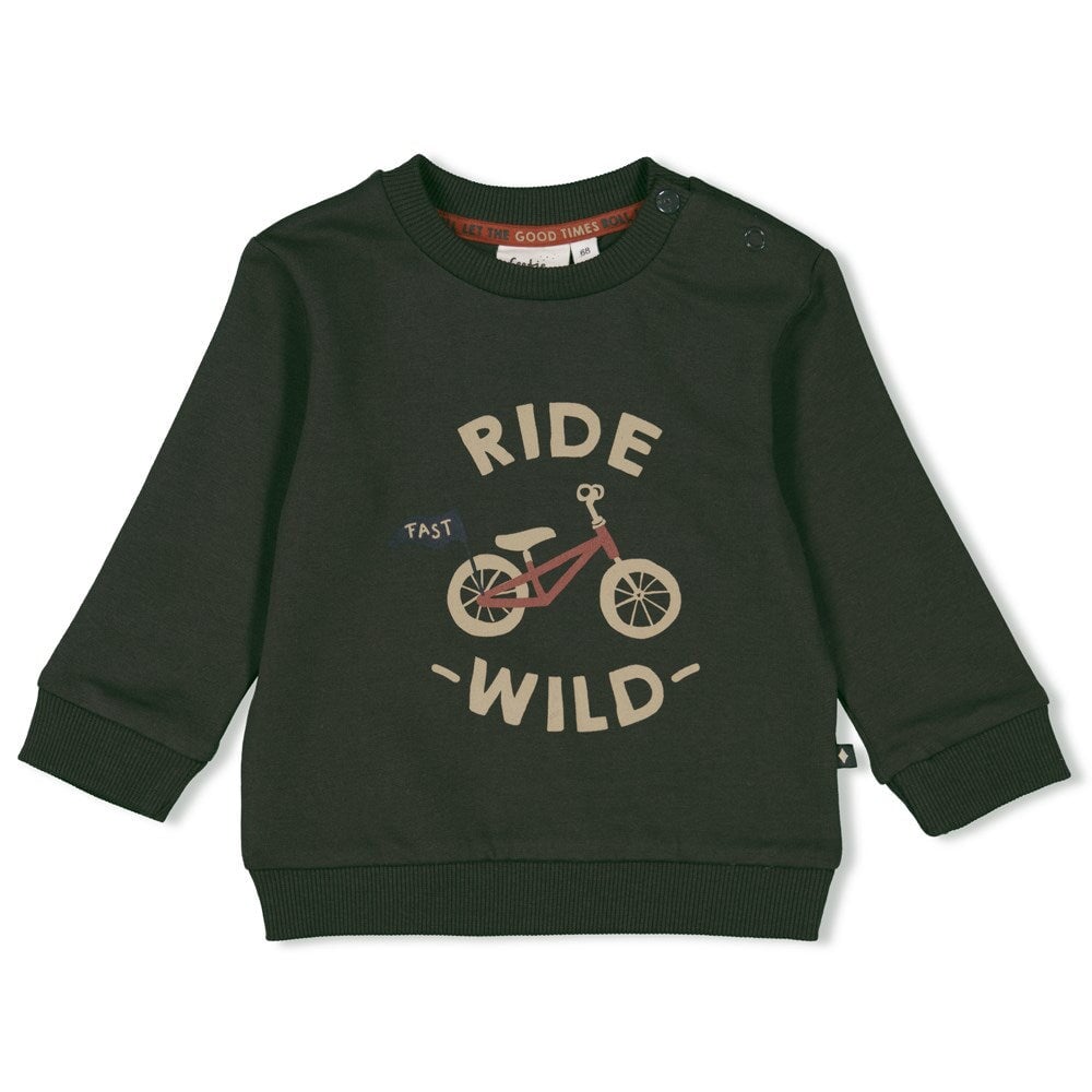 WILD RIDE Brushed French Terry "Ride Wild" Sweat Top
