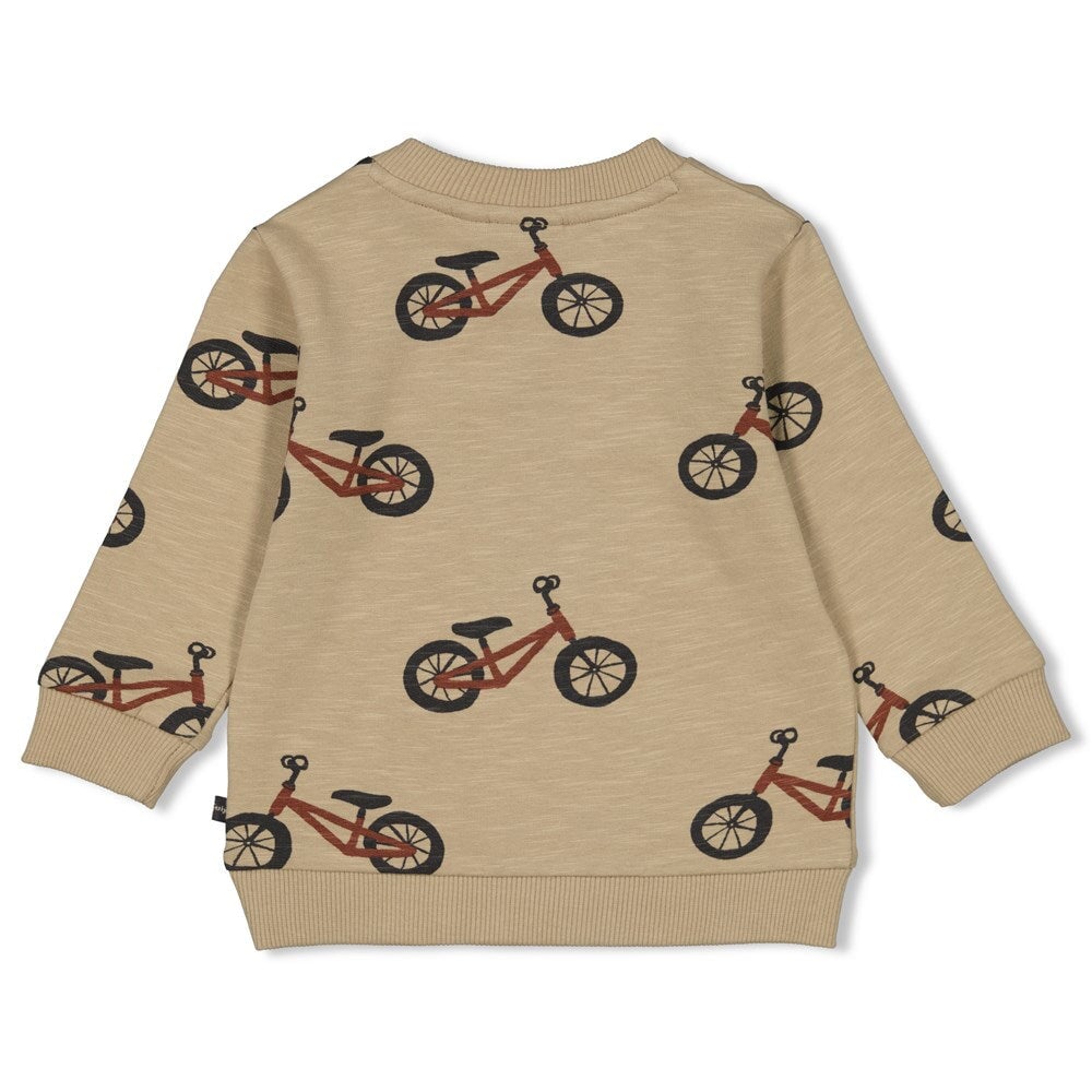 WILD RIDE Allover Print Brushed French Terry Sweat Top