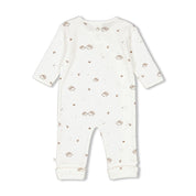 HEDGE HUGS - Organic Cotton Allover Print Side Wrap Overall