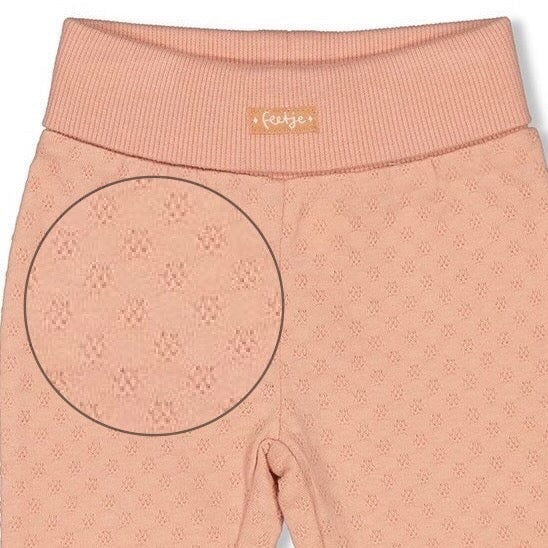 LITTLE ROSEBUD - Organic Cotton Fancy Knit Pants