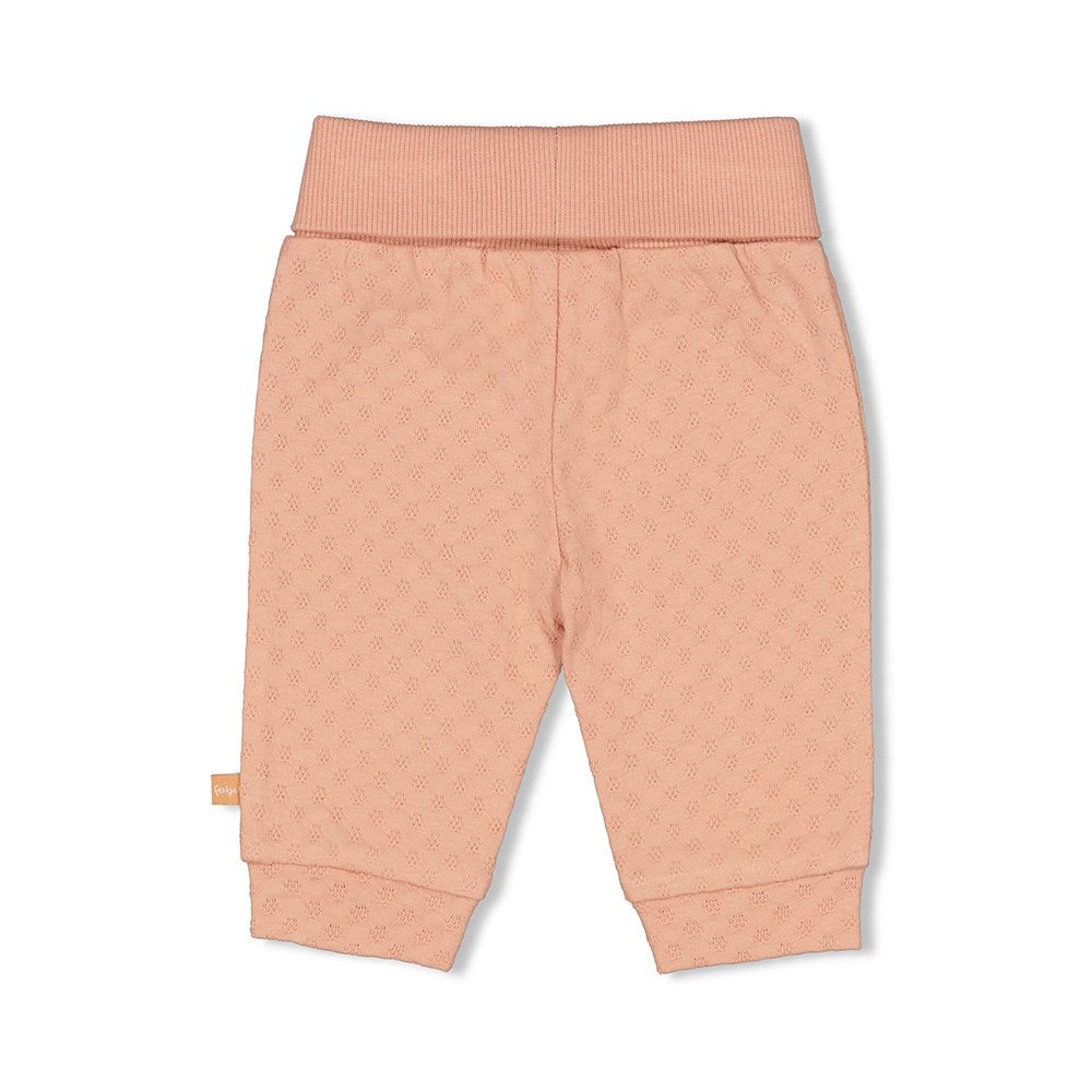 LITTLE ROSEBUD - Organic Cotton Fancy Knit Pants