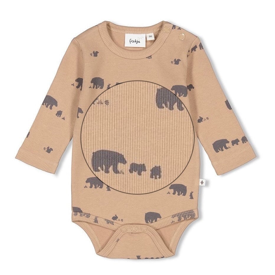 INTO THE FOREST - Allover Print 2x2 Ribbed Knit Body