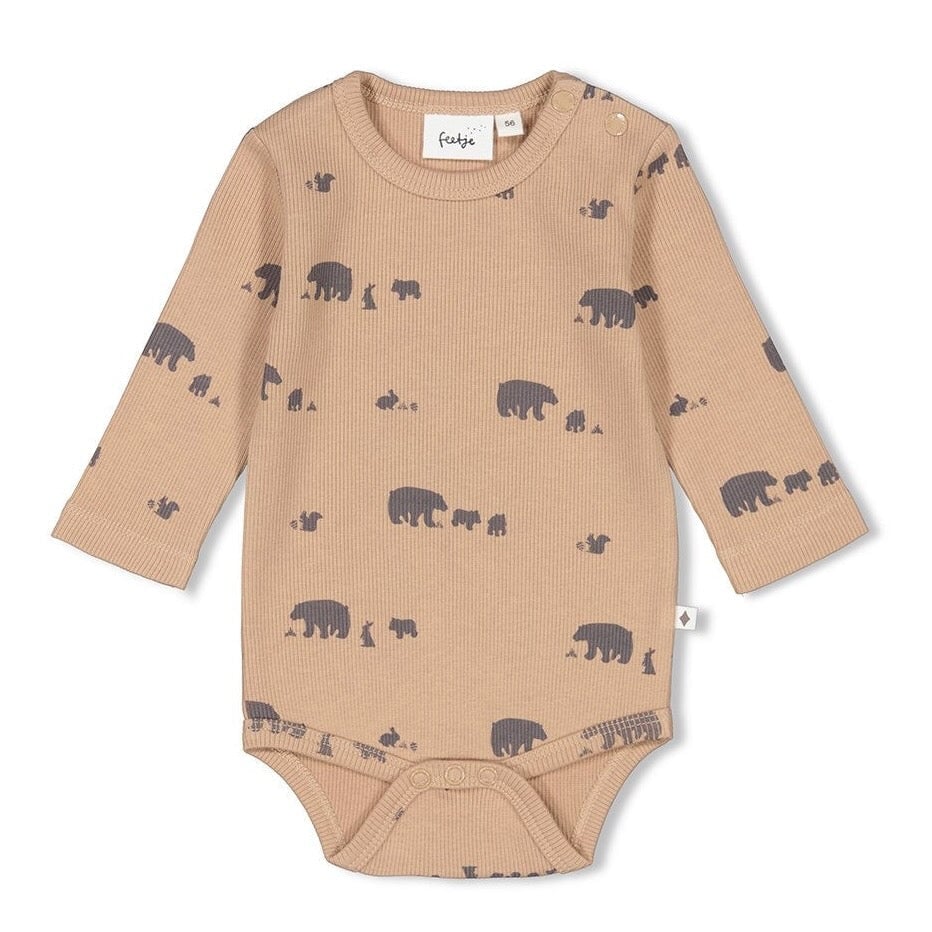 INTO THE FOREST - Allover Print 2x2 Ribbed Knit Body