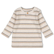 INTO THE FOREST-  Ribbed Knit Forest Stripe Top