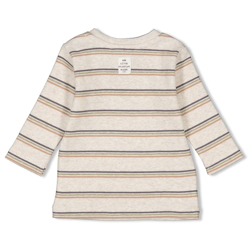 INTO THE FOREST-  Ribbed Knit Forest Stripe Top