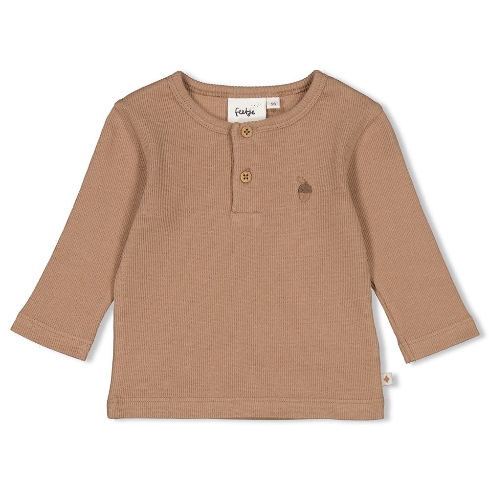 ACORN - 2x2 Rib Knit Fashion Placket Top