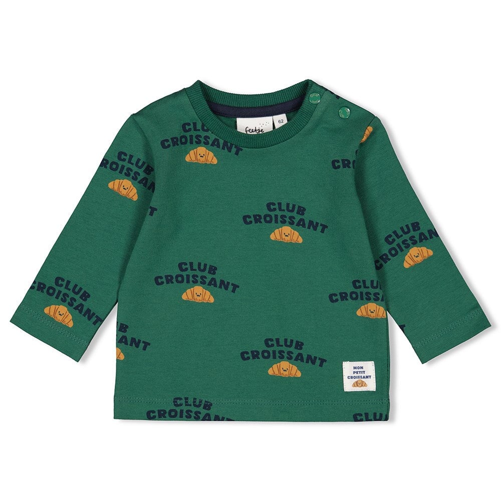 CLUB CROISSANT - Allover Print "Peached Inside" Jersey Top