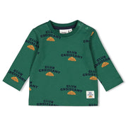 CLUB CROISSANT - Allover Print "Peached Inside" Jersey Top