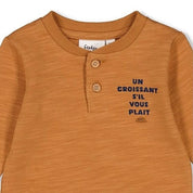 CLUB CROISSANT - Slub Yarn French Terry Henley Top