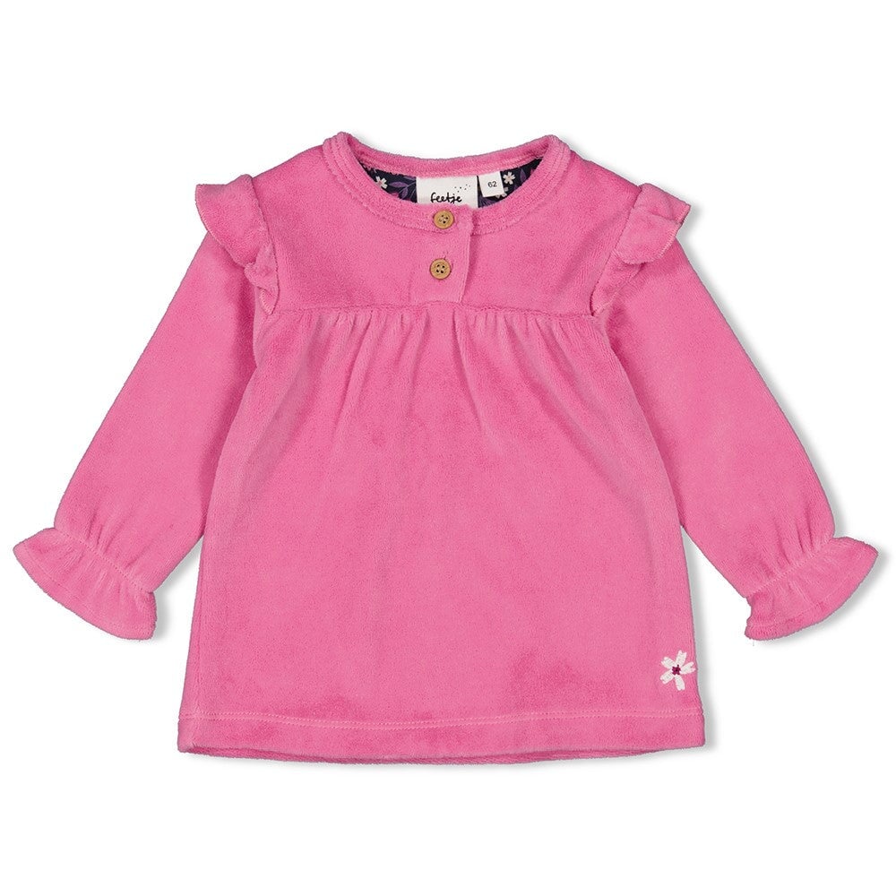 MIDNIGHT FLOWERS - Velour Fashion Top