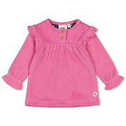 MIDNIGHT FLOWERS - Velour Fashion Top