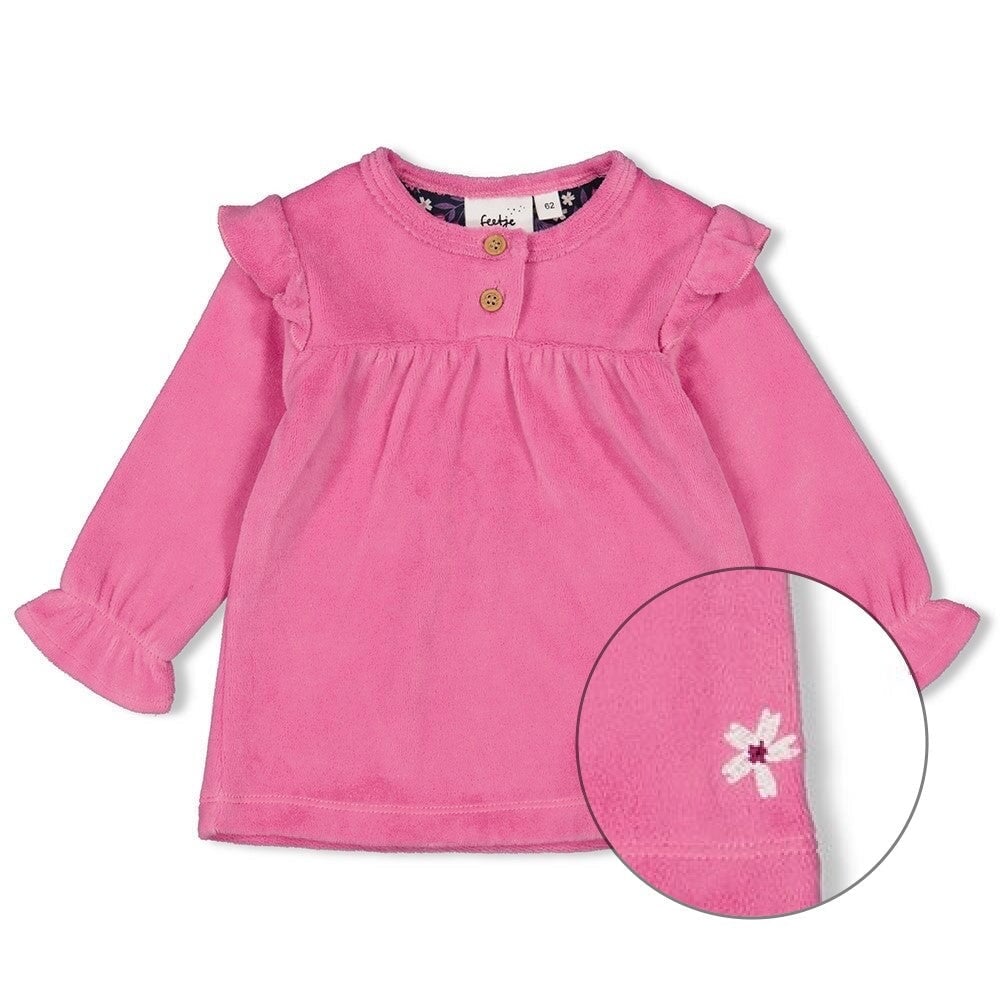 MIDNIGHT FLOWERS - Velour Fashion Top