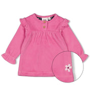 MIDNIGHT FLOWERS - Velour Fashion Top