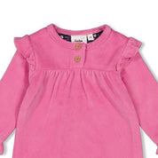 MIDNIGHT FLOWERS - Velour Fashion Top