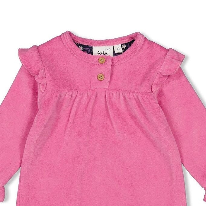 MIDNIGHT FLOWERS - Velour Fashion Top