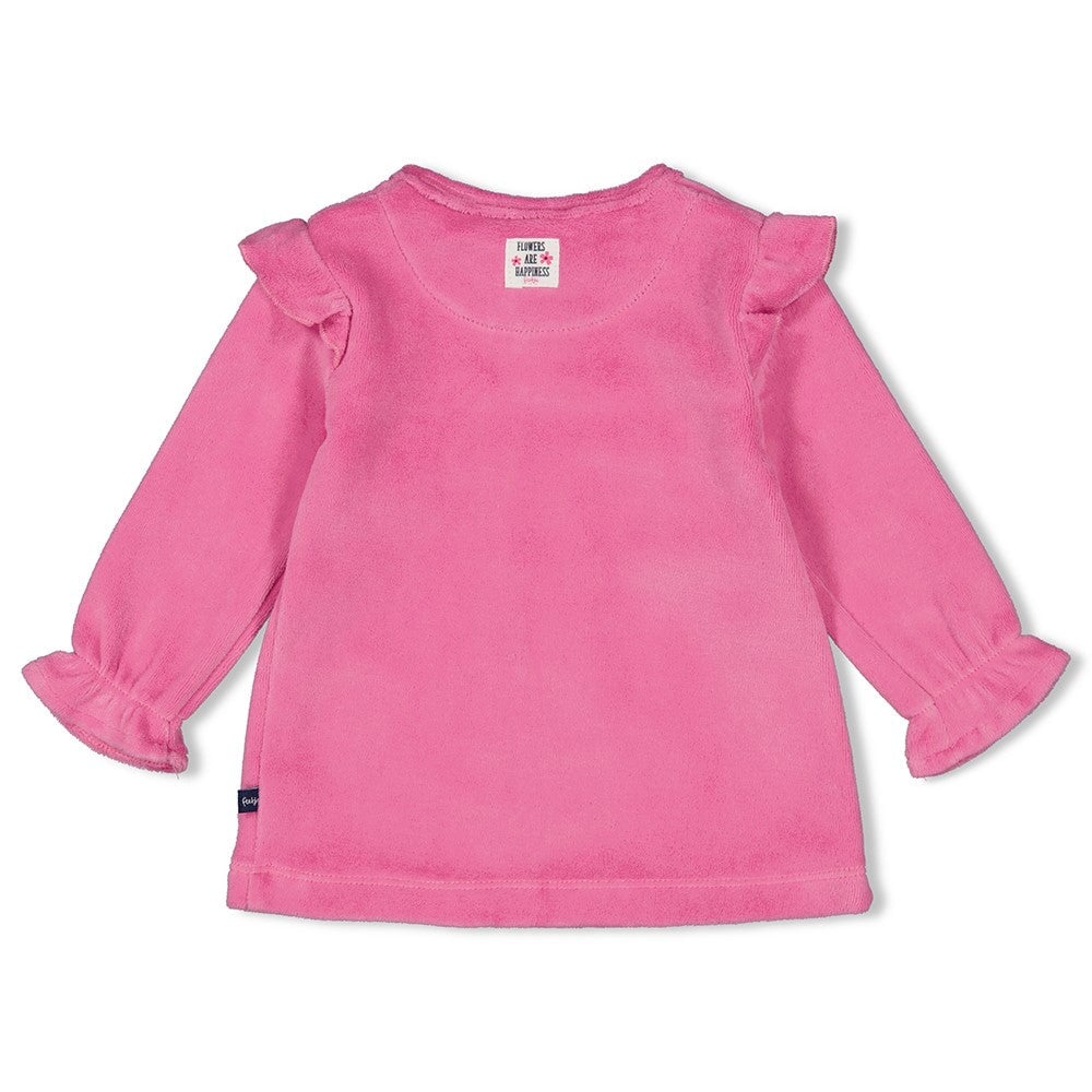 MIDNIGHT FLOWERS - Velour Fashion Top