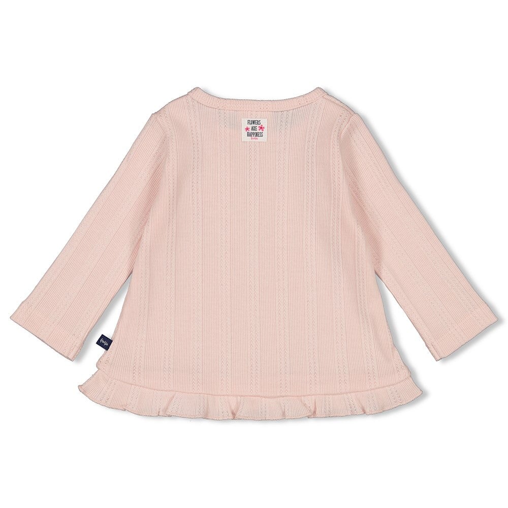 MIDNIGHT FLOWERS - Fancy Rib Knit Swing Top